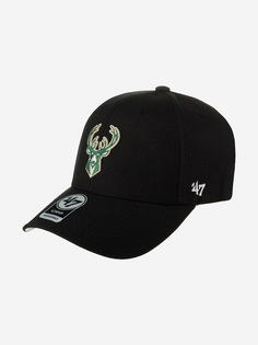 Бейсболка 47 BRAND K-MVP13WBV-BKB Milwaukee Bucks NBA (черный), Черный 47