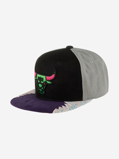 Бейсболка с прямым козырьком MITCHELL NESS HHSS1102-CBUYYPPPGYBK Chicago Bulls NBA (серый), Серый Mitchell&Ness
