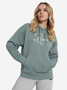 Худи женская PUMA Ess Script Comfort, Зеленый