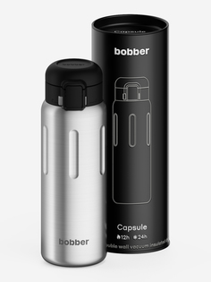 Термокружка ваккумная Capsule 500 мл с закрытой питьевой системой, матовый, Серебряный Bobber