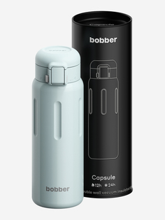 Термокружка ваккумная Capsule 500 мл с закрытой питьевой системой, голубой, Голубой Bobber