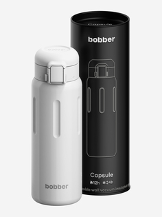Термокружка ваккумная Capsule 500 мл с закрытой питьевой системой, белый, Белый Bobber