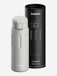 Термокружка ваккумная Capsule 500 мл с закрытой питьевой системой, серый, Серый Bobber