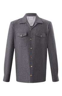 Шерстяная куртка-рубашка Brunello Cucinelli