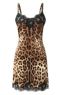Платье из шелка и хлопка Dolce & Gabbana