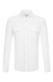 Хлопковая рубашка Brunello Cucinelli