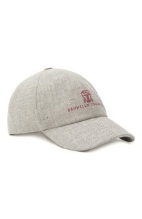 Бейсболка изо льна и шерсти Brunello Cucinelli