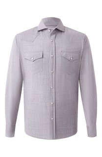 Шерстяная рубашка Brunello Cucinelli