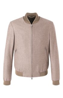 Бомбер из шелка и шерсти Corneliani