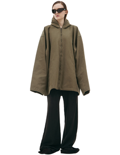 Хаки куртка с капюшоном Balenciaga