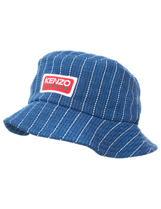 Синяя панама с логотипом Kenzo