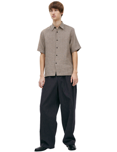 Льняная рубашка с монопринтом Dries Van Noten