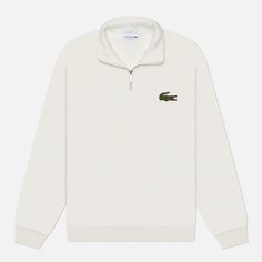 Мужская толстовка Lacoste Loose Fit Badge Accent Half-Zip, цвет белый, размер M