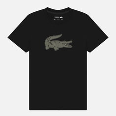 Мужская футболка Lacoste Sport 3D Print Crocodile, цвет чёрный, размер S