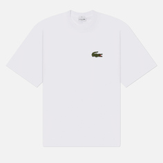 Мужская футболка Lacoste Loose Fit Heavy Cotton Badge, цвет белый, размер L