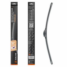 Щетка стеклоочистителя 400 мм/16" PREMIUM бескаркасная 5 адаптеров "AIRLINE"