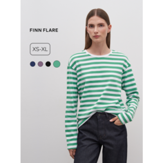 Лонгслив FINN FLARE оверсайз, размер XS, , зелёный