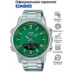 Наручные часы CASIO Collection, зеленый, серебряный