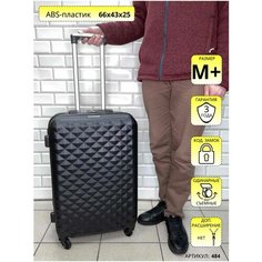 Чемодан Lcase, 85 л, размер M+, черный