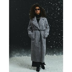 Шуба чебурашка silverfox, размер 54, серый