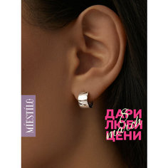 Серьги конго MIESTILO, серебро, 925 проба, родирование, , серебристый, серый