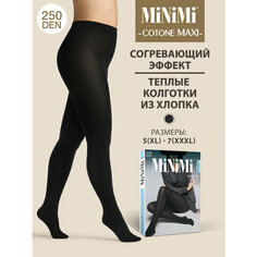 Колготки MiNiMi Cotone, 250 den, размер 6, черный