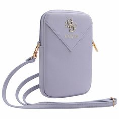 Сумка кросс-боди GUESS, фактура зернистая, purple