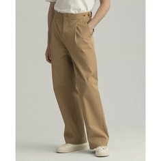 Брюки классические GANT IKE TWILL PANTS, размер 48, коричневый