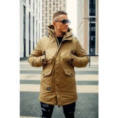 Парка Skull Loft, размер 56, бежевый