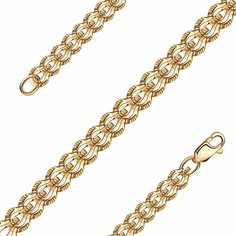 Браслет-цепочка Diamant online, красное золото, 585 проба, длина 18 см.