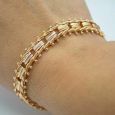 Браслет FJ Fallon Jewelry, размер 19 см, золотой
