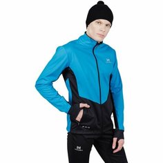 Куртка спортивная Nordski Pro, размер S, голубой/черный