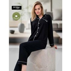 Пижама TITSTYLE Одежда для сна и отдыха, размер XS, черный