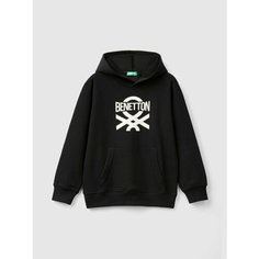 Толстовка UNITED COLORS OF BENETTON, размер 150, черный