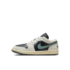 Кроссовки Jordan 1 Low, полнота F (EU)/ на среднюю стопу, размер 7.5USW 5UK 38.5EU 37.5RU 24.5CM, бежевый, черный