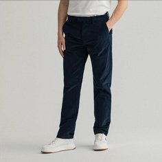 Брюки спортивные GANT ALLISTER TEXTURE CORD CHINOS, размер 32/32, marine