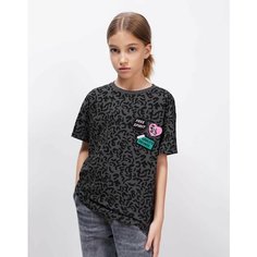 Футболка Gloria Jeans GJ COOL, размер 14+/170-176, темно-серый