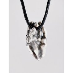 Подвеска Братья Глазуновы, серебро, 925 проба, оксидирование, серебристый