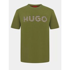 Футболка HUGO, размер 42/44, хаки