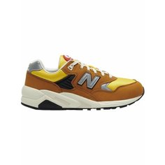 Кроссовки New Balance 580, полнота F, размер 10 US, коричневый, белый, желтый