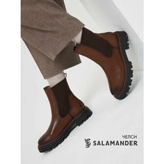 Ботинки Salamander, размер 35, темно-коричневый