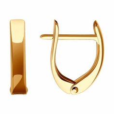 Серьги Diamant online, красное золото, 585 проба, длина 1.4 см