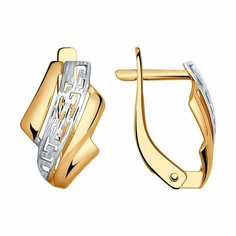 Серьги Diamant online, красное золото, 585 проба, длина 1.45 см