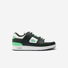 Кеды LACOSTE Court Cage Leather Colour Contrast, размер T85, зелeный