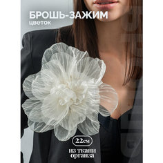Брошь, бежевый Бантами