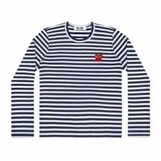 Лонгслив Comme des Garcons PLAY Striped, размер M, , синий/белый