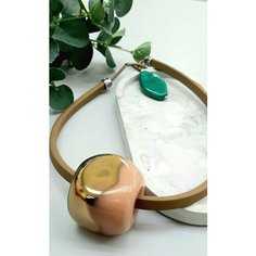 Колье PJ Murano, золотой, пыльная роза