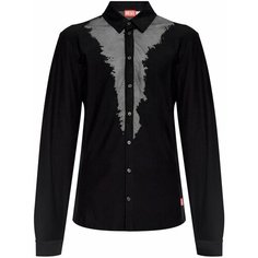 Рубашка DIESEL S-Sun-Plain, размер XS, черный