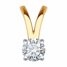 Подвеска Diamant, красное золото, 585 проба, фианит