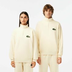 Толстовка LACOSTE Oversize Fit, размер TS, , бежевый